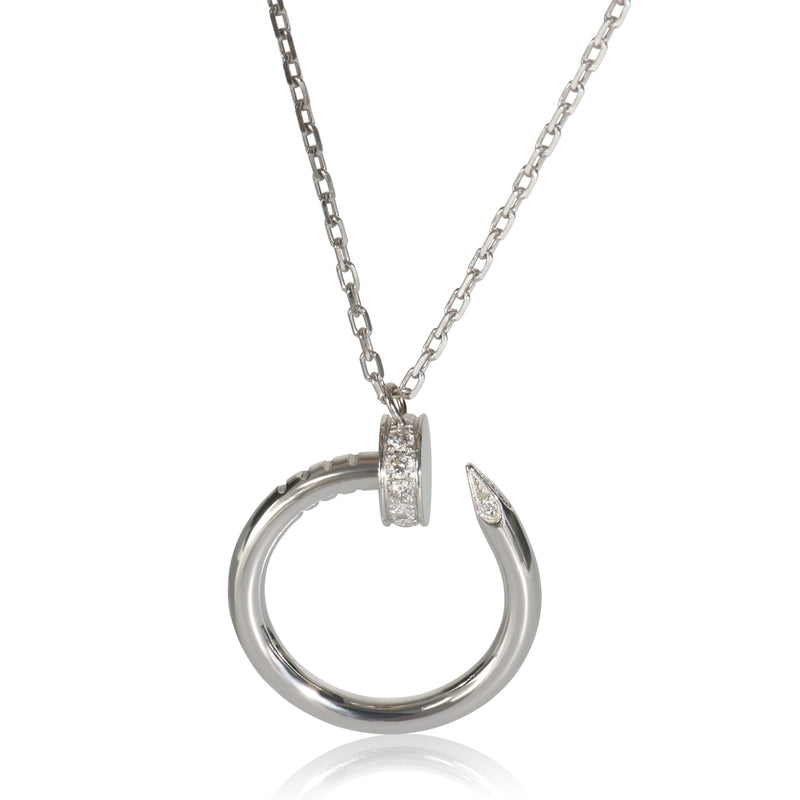 Cartier White Gold Diamond Juste Un Clou Necklace fv