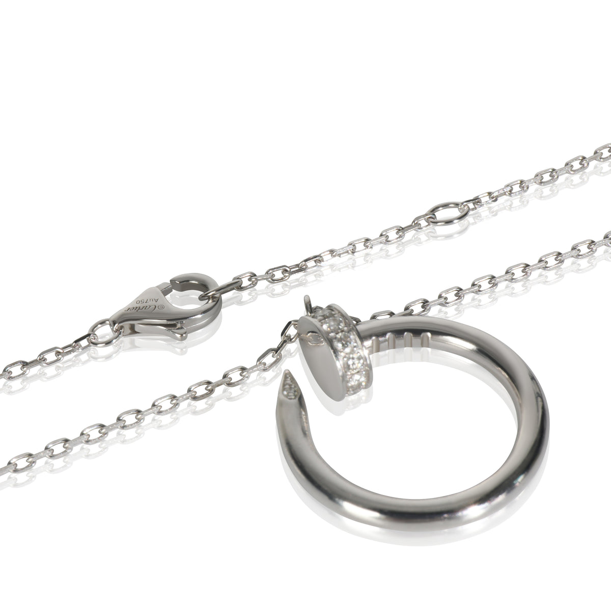 Cartier White Gold Diamond Juste Un Clou Necklace ad1