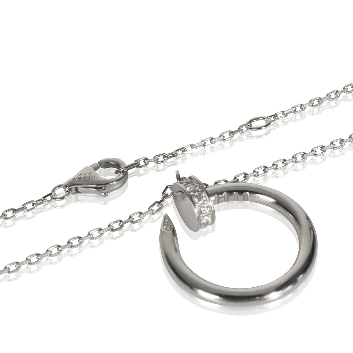Cartier White Gold Diamond Juste Un Clou Necklace bv