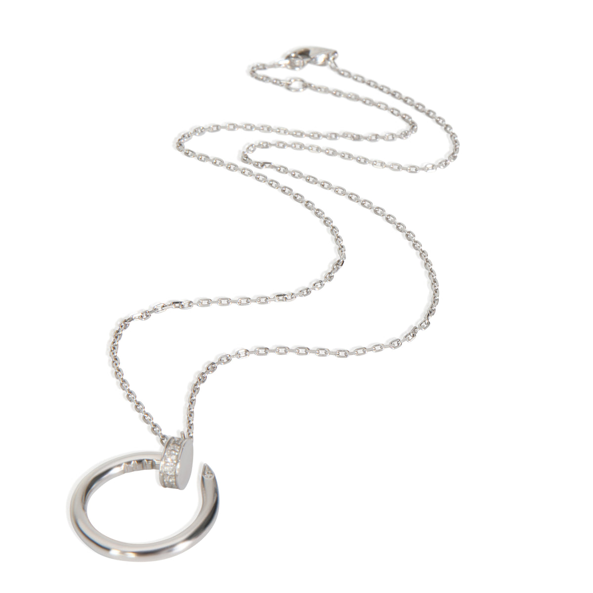 Cartier White Gold Diamond Juste Un Clou Necklace pv