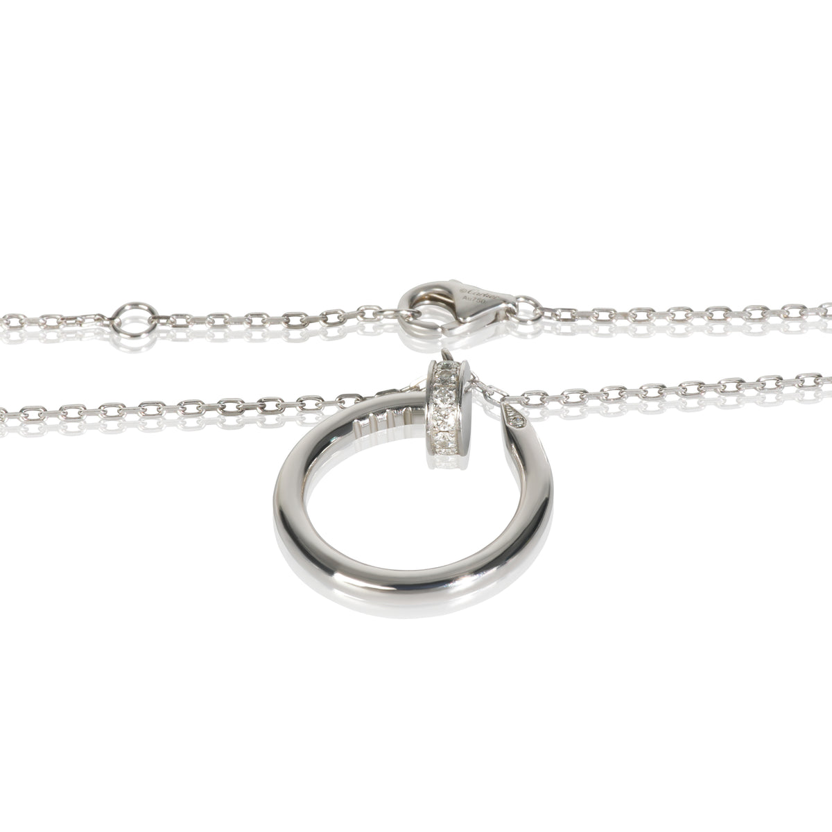 Cartier White Gold Diamond Juste Un Clou Necklace sv
