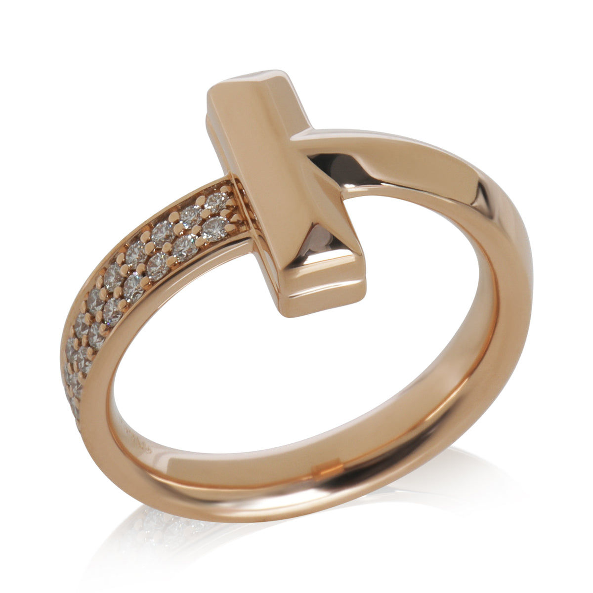 Tiffany & Co. Rose Gold Diamond Tiffany T T1 Ring bv