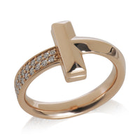 Rose Gold Diamond Tiffany T T1 Ring