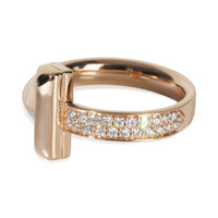 Rose Gold Diamond Tiffany T T1 Ring