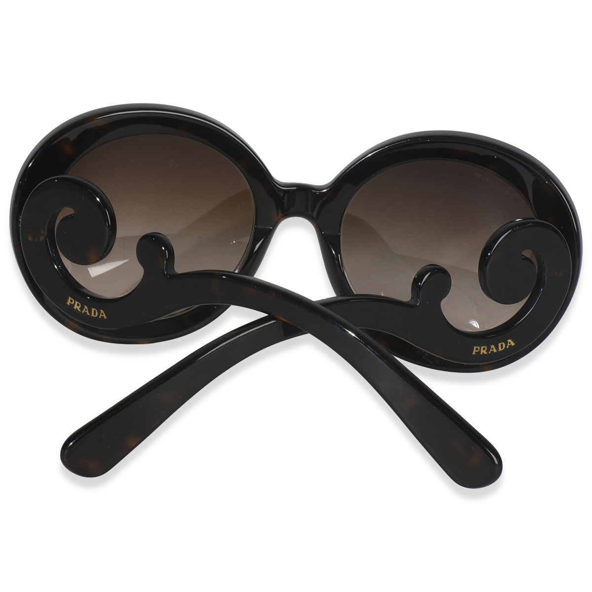 Black Acetate Round Oversized Baroque Sunglasses
