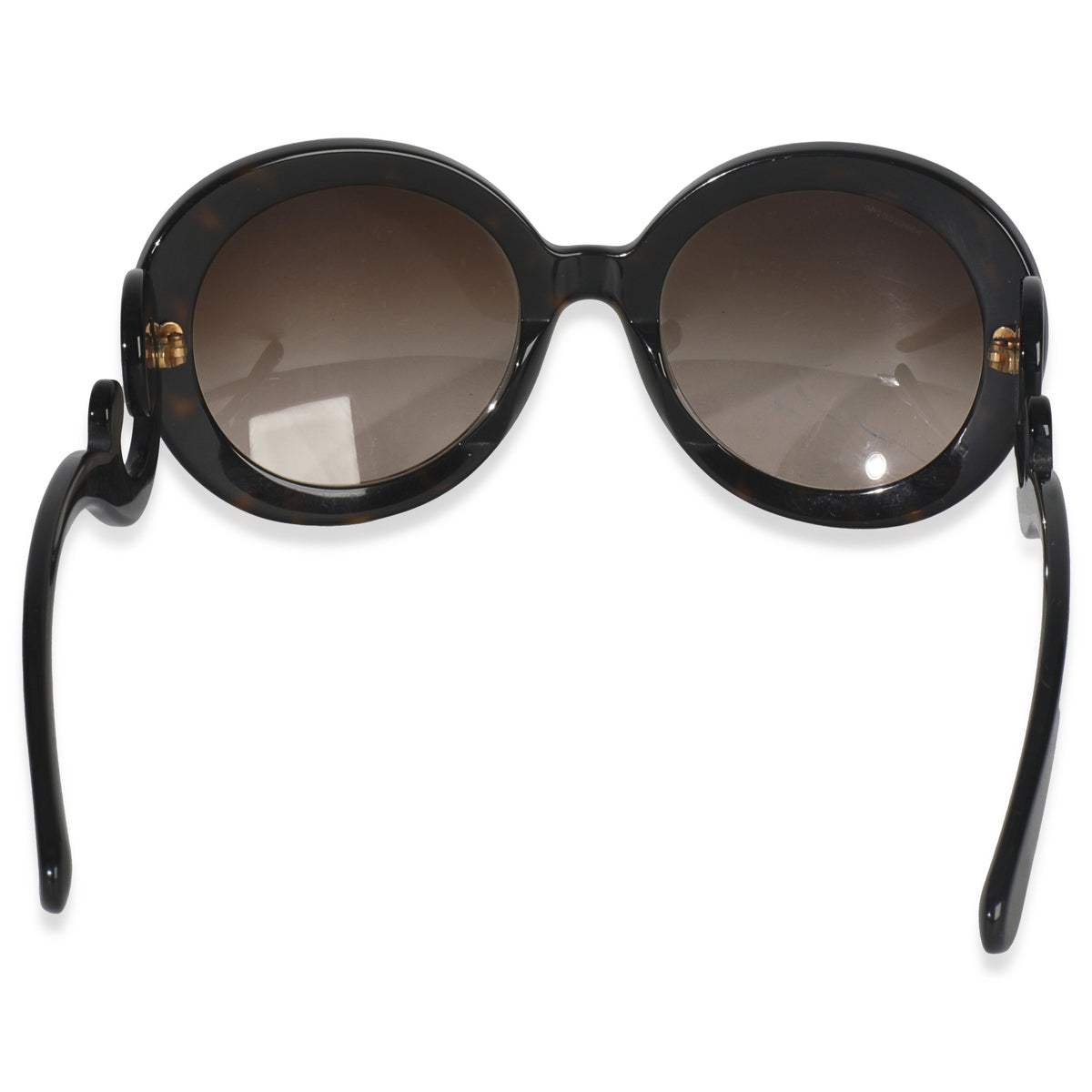Black Acetate Round Oversized Baroque Sunglasses