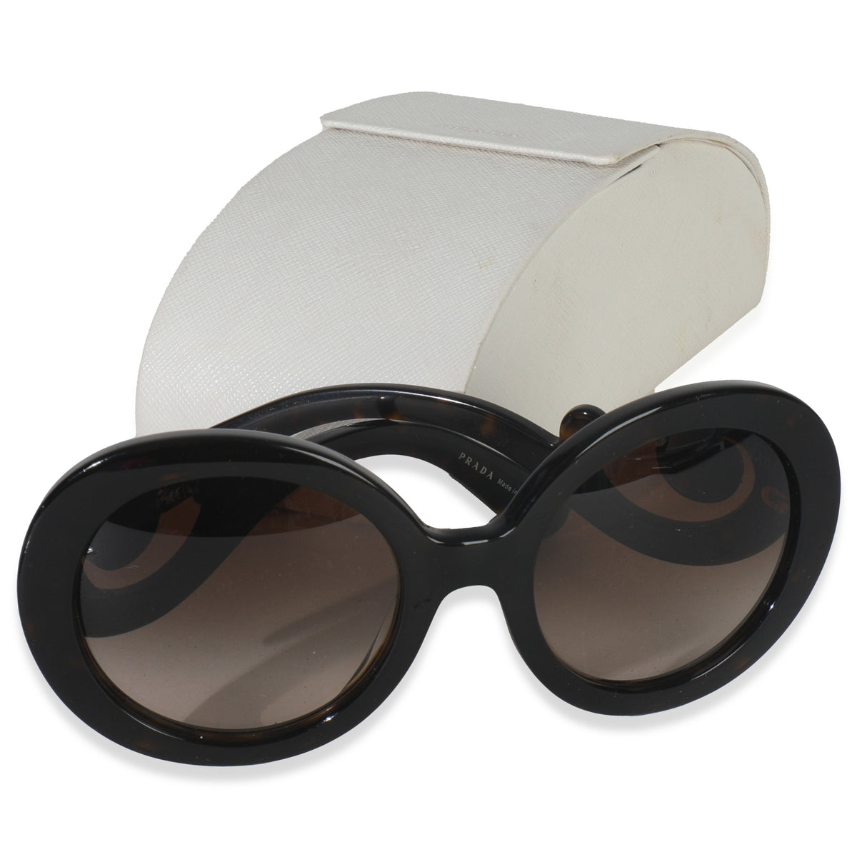 Black Acetate Round Oversized Baroque Sunglasses