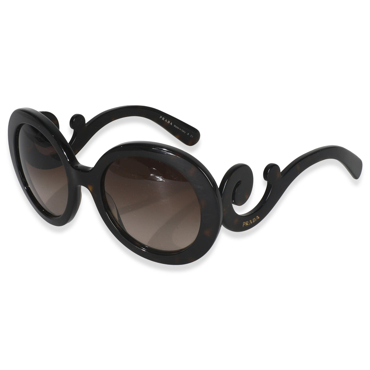 Black Acetate Round Oversized Baroque Sunglasses