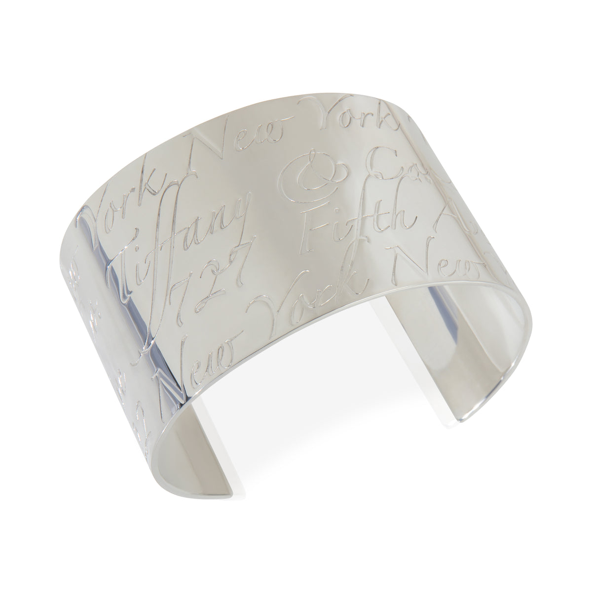 Sterling Silver  Notes Wide Cuff Bracelet