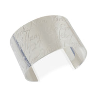 Sterling Silver  Notes Wide Cuff Bracelet