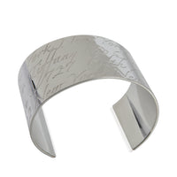 Sterling Silver  Notes Wide Cuff Bracelet