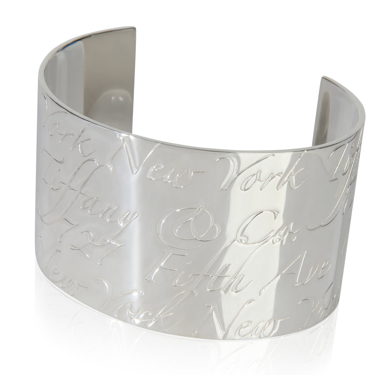 Sterling Silver  Notes Wide Cuff Bracelet