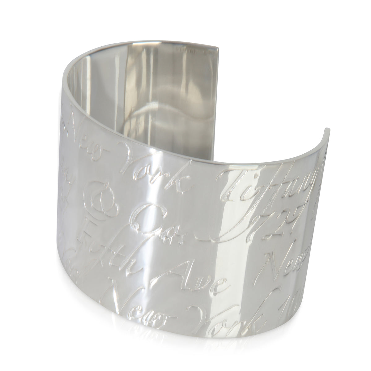 Sterling Silver  Notes Wide Cuff Bracelet