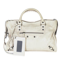 Cream Agneau Classic Hardware City Bag