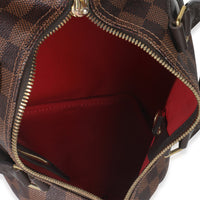 Louis Vuitton Damier Ebene Canvas Speedy Bandouliere 25 w/ Strap Handbag av