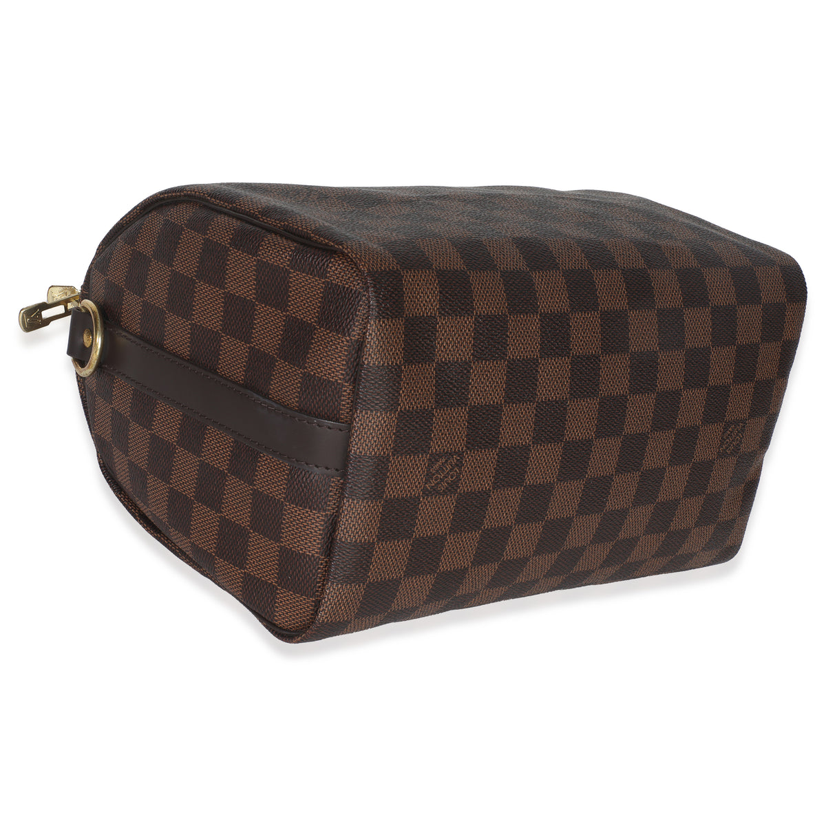 Louis Vuitton Damier Ebene Canvas Speedy Bandouliere 25 w/ Strap Handbag clasp