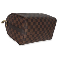 Louis Vuitton Damier Ebene Canvas Speedy Bandouliere 25 w/ Strap Handbag clasp