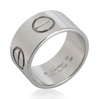 White Gold  Large Model Love Ring