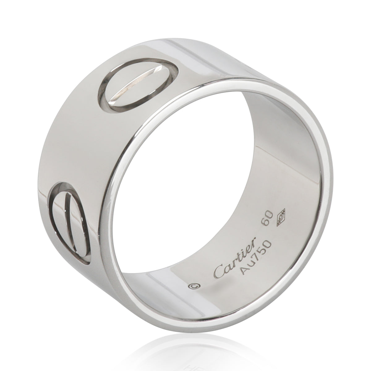 White Gold  Large Model Love Ring