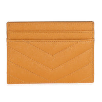 Senape Yellow Grain De Poudre Matelasse Cassandre Card Case