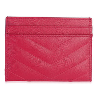 Fresh Fuxia Grain De Poudre Matelasse Cassandre Card Case