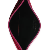 Saint Laurent Fresh Fuxia Grain De Poudre Matelasse Cassandre Card Case Wallet av