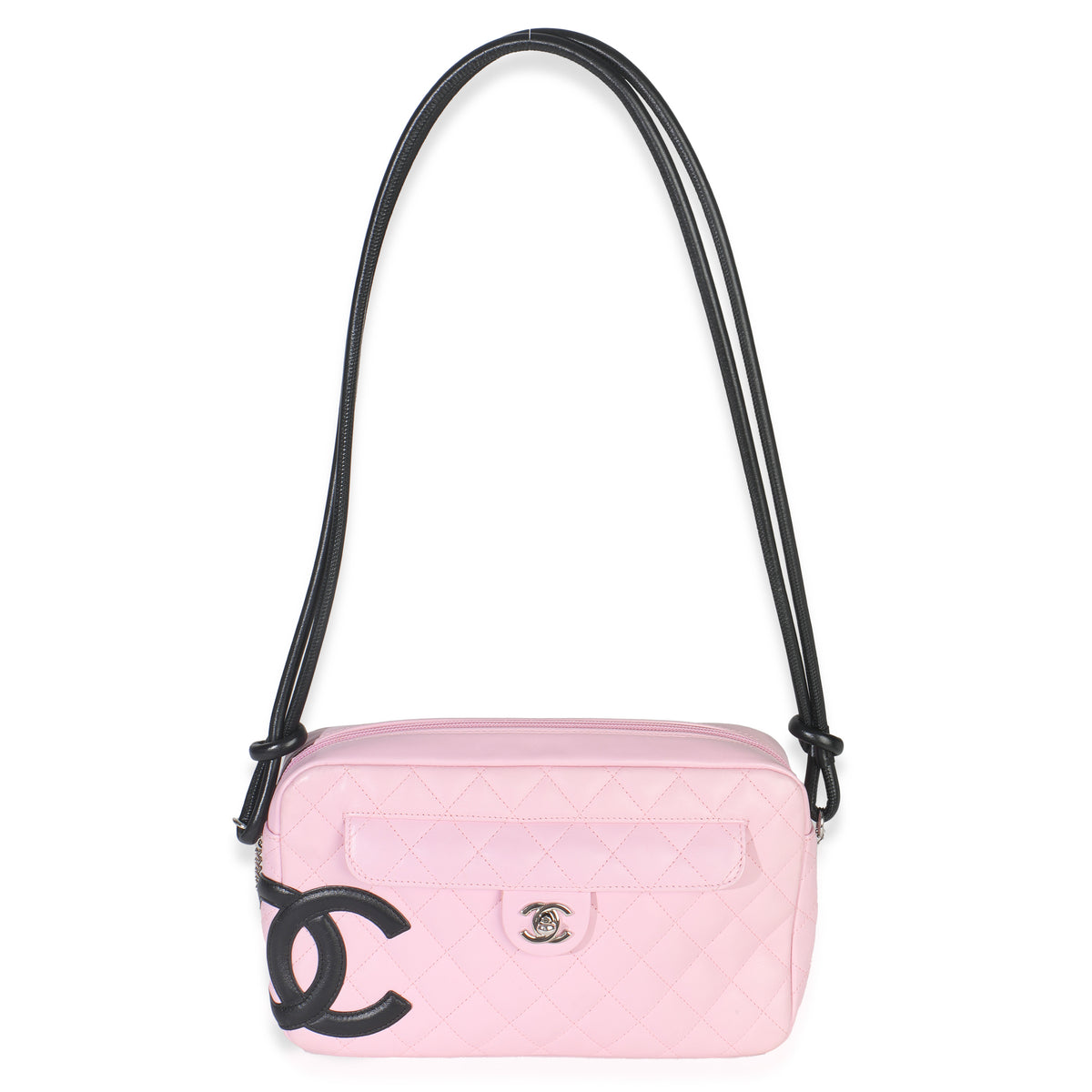 Chanel Vintage Pink Quilted Calfskin Cambon Ligne Camera Bag Handbag av