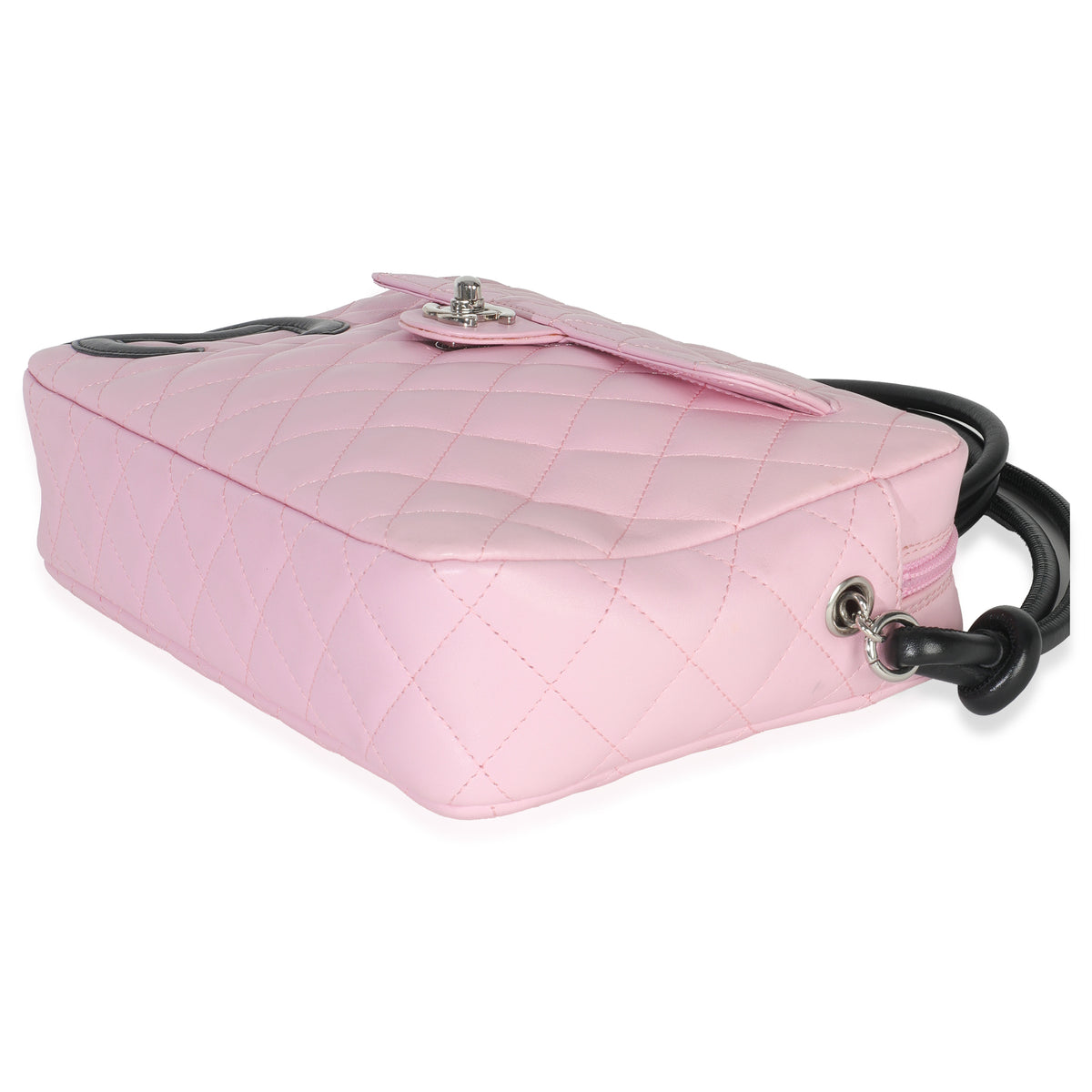 Chanel Vintage Pink Quilted Calfskin Cambon Ligne Camera Bag Handbag box