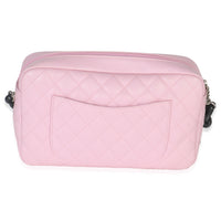 Chanel Vintage Pink Quilted Calfskin Cambon Ligne Camera Bag Handbag bv
