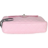 Chanel Vintage Pink Quilted Calfskin Cambon Ligne Camera Bag Handbag stamp