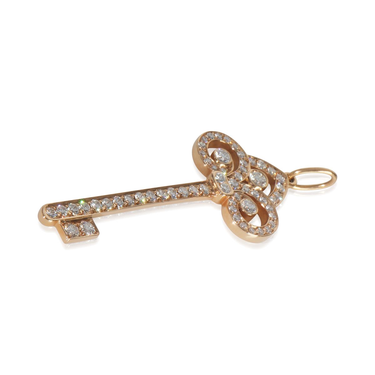 Rose Gold Diamond Fluer De Lis Pendant