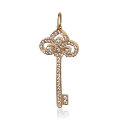 Rose Gold Diamond Fluer De Lis Pendant