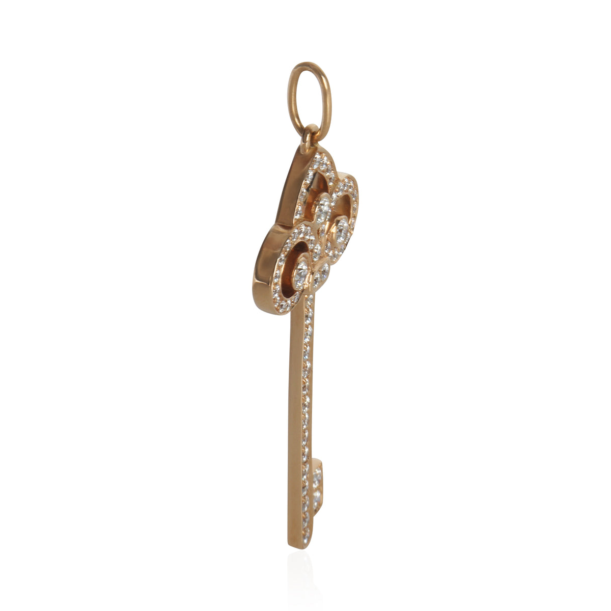 Rose Gold Diamond Fluer De Lis Pendant