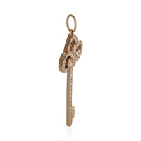 Rose Gold Diamond Fluer De Lis Pendant