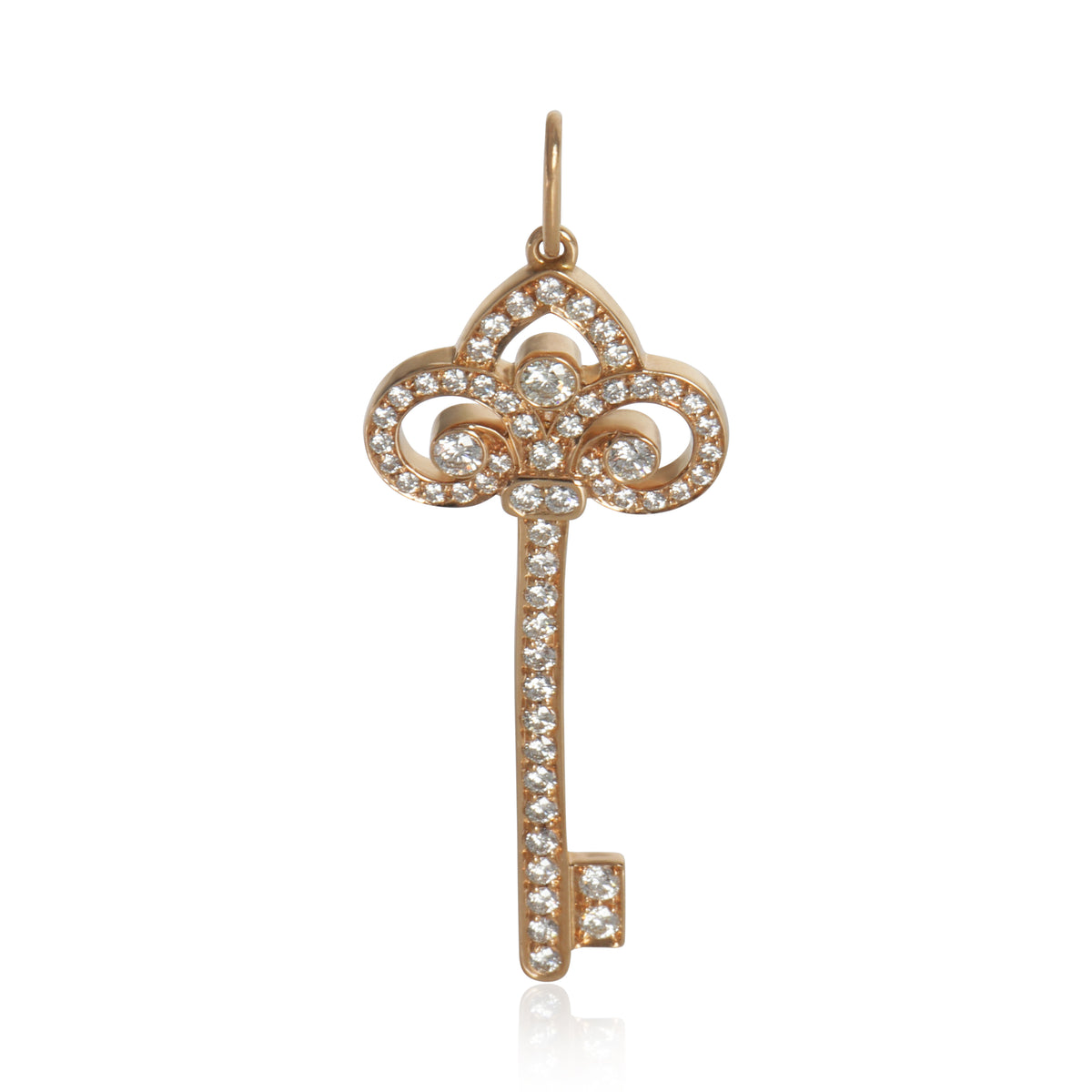Rose Gold Diamond Fluer De Lis Pendant