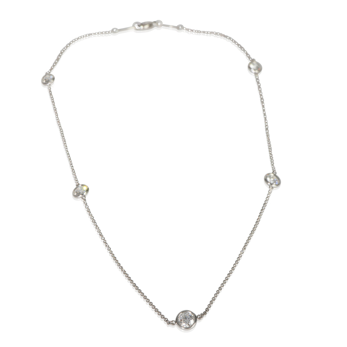 Platinum Diamond Elsa Peretti Diamond By The Yard Necklace