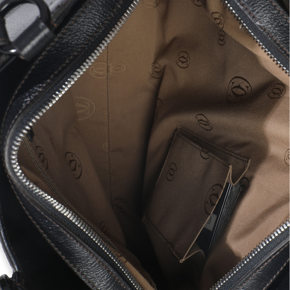 Black Buffalo Leather Marcello De Cartier Shopping Bag