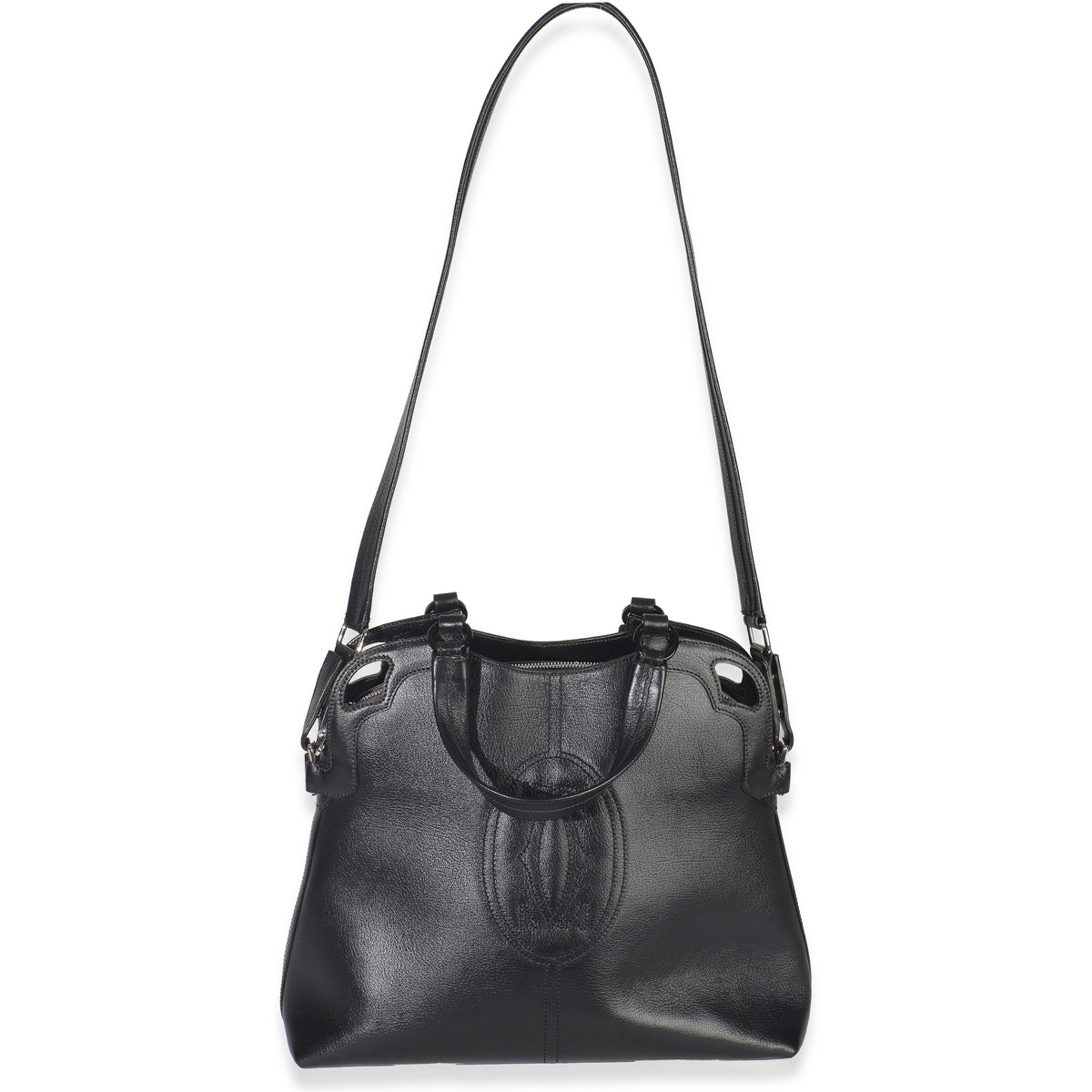 Black Buffalo Leather Marcello De Cartier Shopping Bag