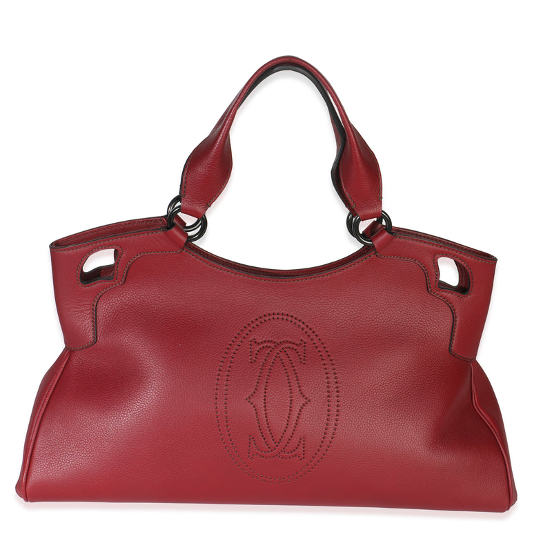 Red Calfskin Marcello De Cartier Tote