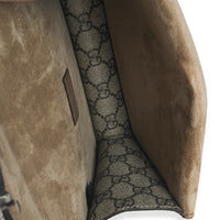 Taupe GG Supreme Canvas Mini Dionysus Shoulder Bag