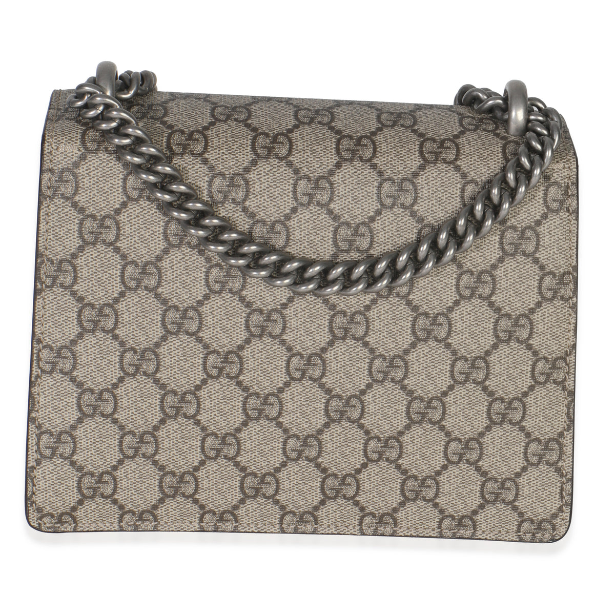 Taupe GG Supreme Canvas Mini Dionysus Shoulder Bag