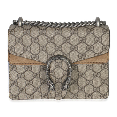 Taupe GG Supreme Canvas Mini Dionysus Shoulder Bag