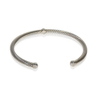 Sterling Silver Diamond Center Station Cable Bracelet