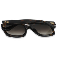 Brown Acetate Gradient Square Lens GG Sunglasses