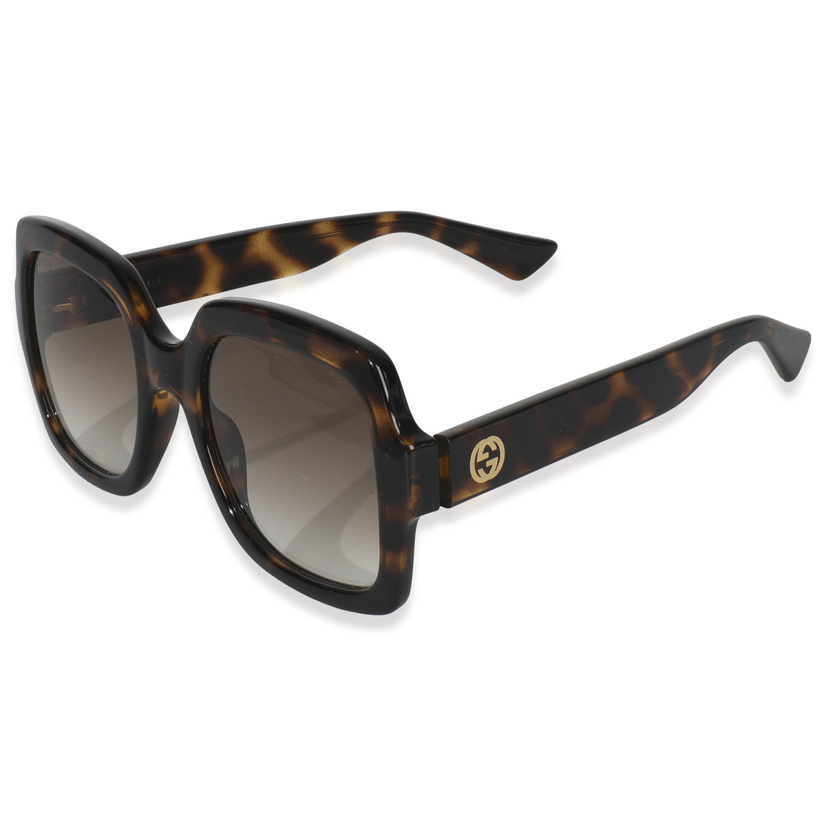 Brown Acetate Gradient Square Lens GG Sunglasses