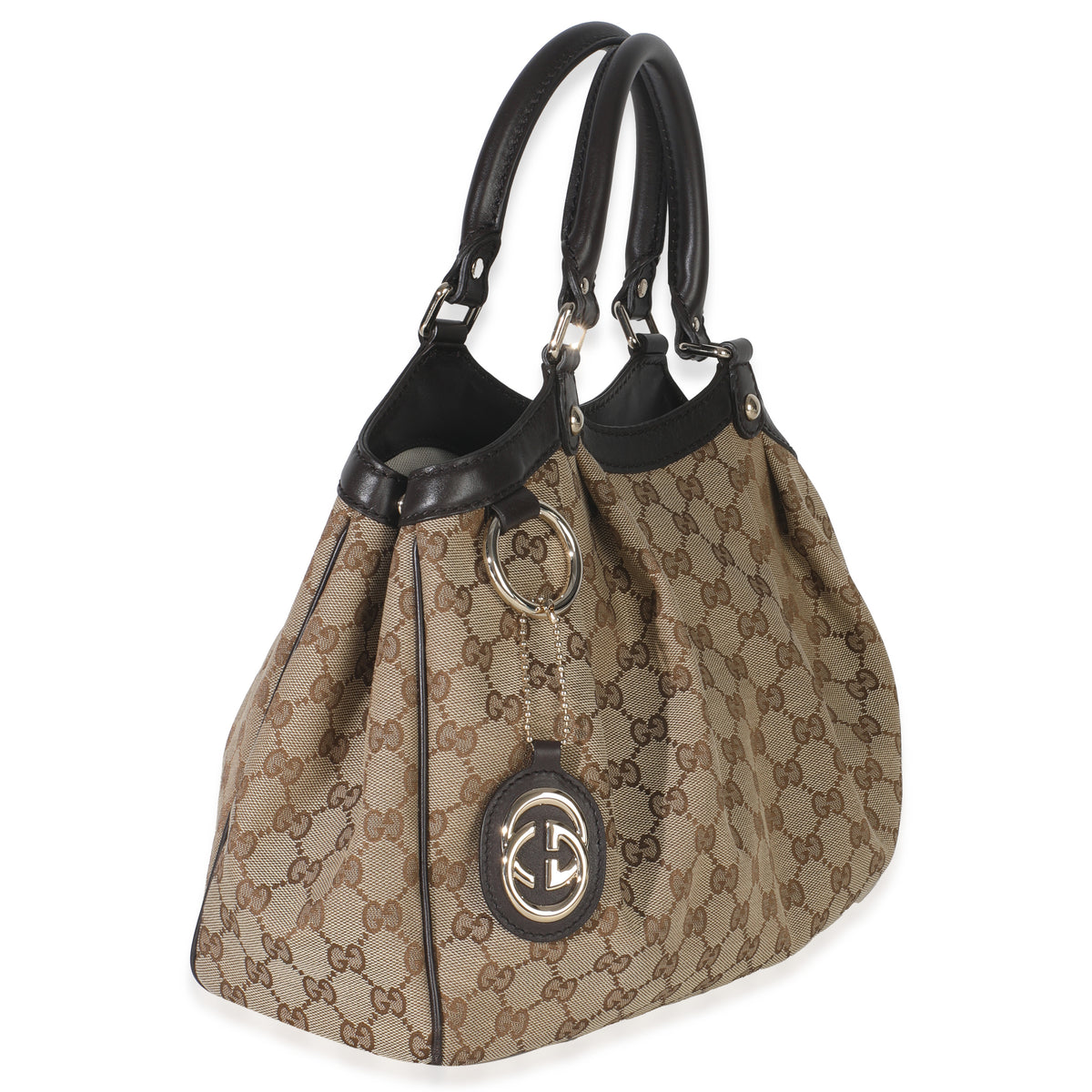 Beige GG Canvas Medium Sukey Tote