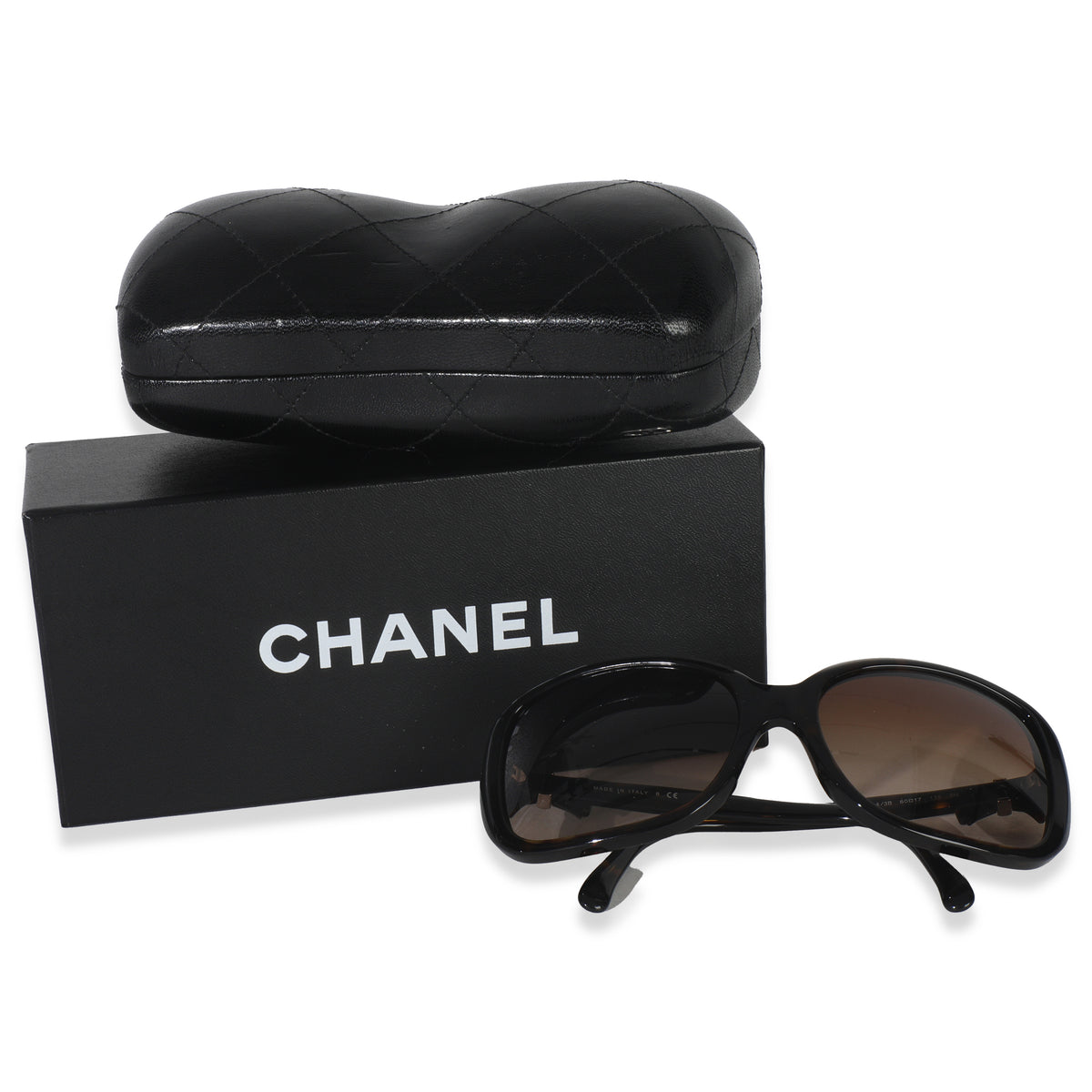 Brown Acetate Rectangle Lens CC Bow Sunglasses