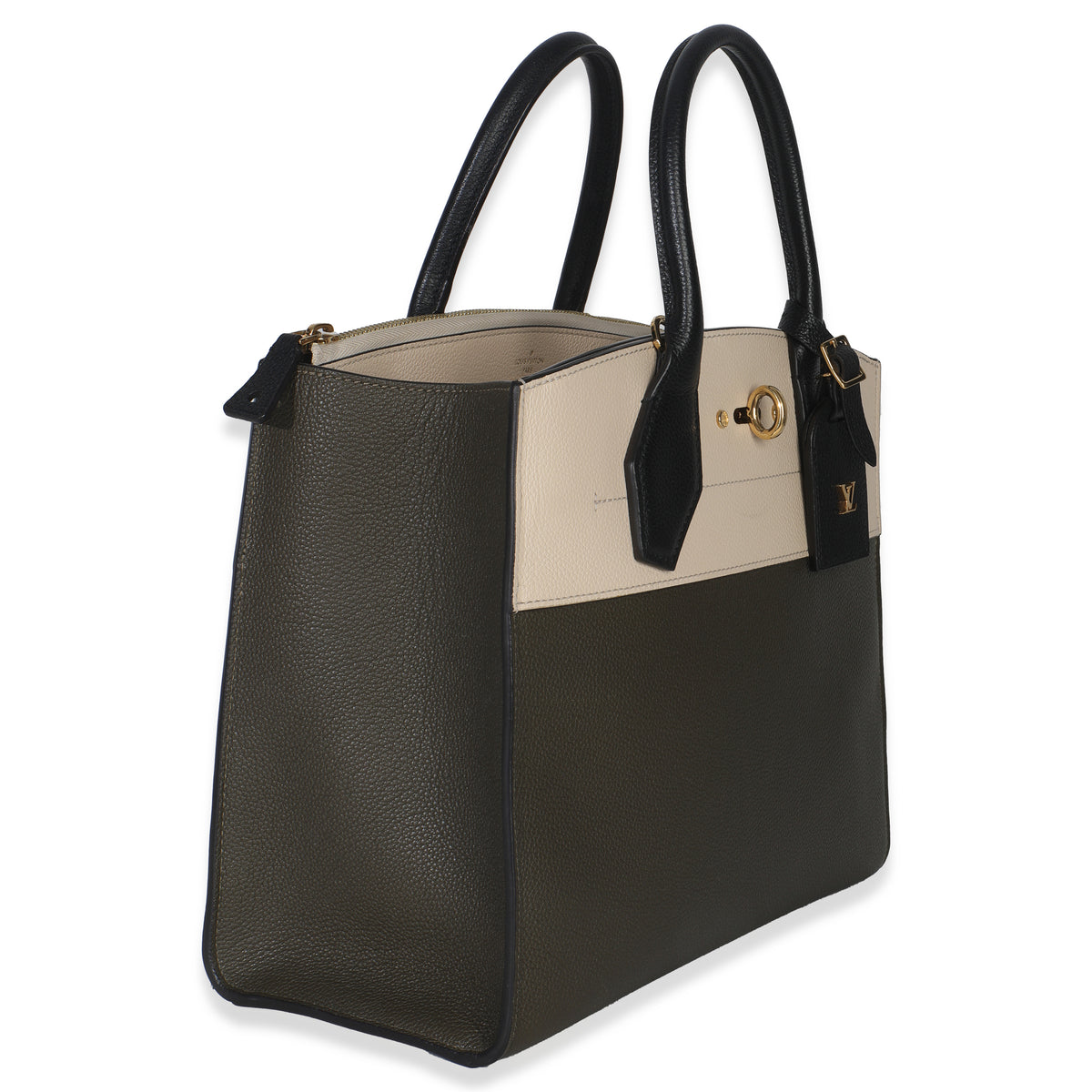 Kaki Creme Black Taurillon City Steamer MM