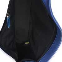 Blue Quilted Patent Plexiglass New Medium Boy Bag