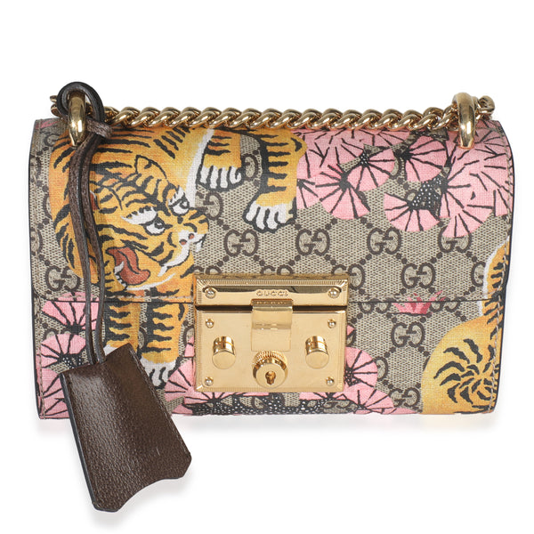 Gucci GG Supreme Bengal Tiger Padlock Small Shoulder Bag | myGemma
